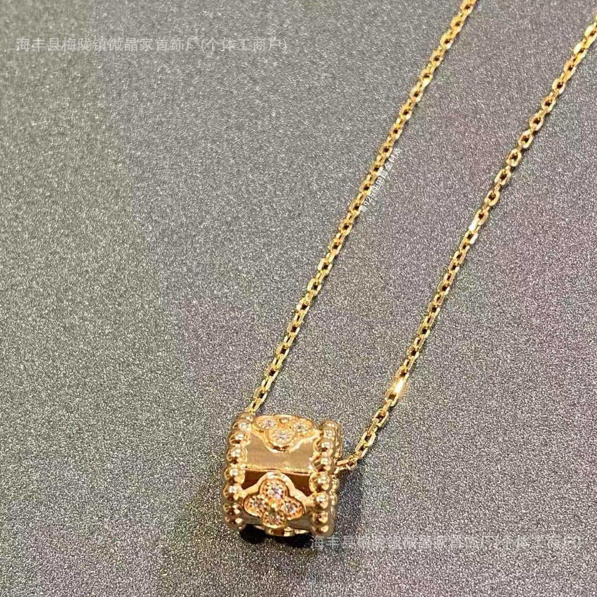 高版本万花筒项链女玫瑰金时尚锁骨链不掉色饰品批发工厂直销跨境