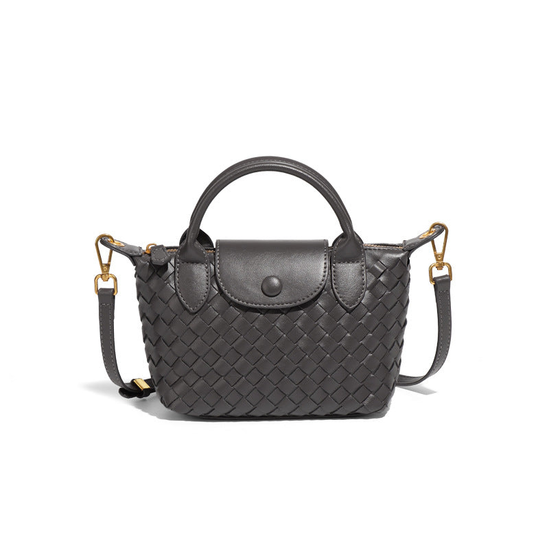 高级感定制时尚编织龙襄饺子包复古潮流手拎单肩包小众设计斜挎包