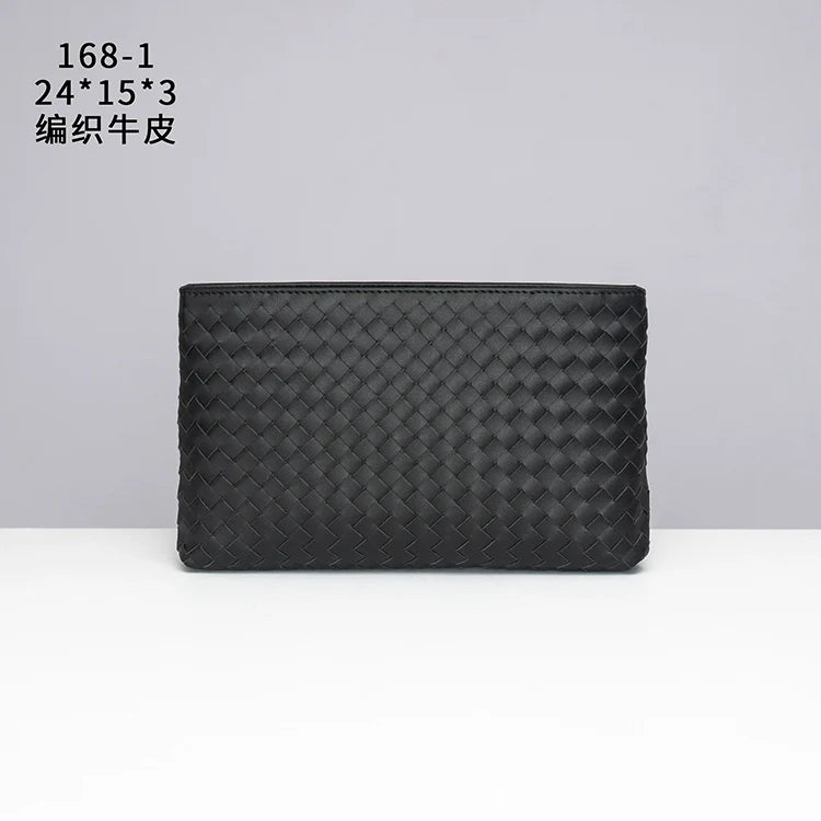 X&BV男包手拿包新款潮流时尚大容量男士包包休闲编织手包男手抓包