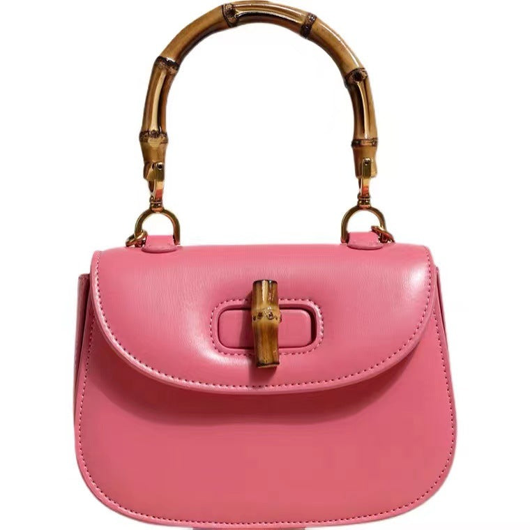 包包女夏季2022新款小众设计竹节包马鞍包单肩斜挎手提包优雅