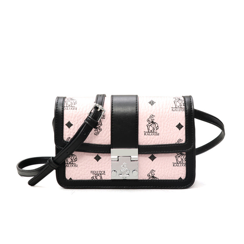 时尚休闲百搭大容量简约小方包上班通勤高级感兔兔单肩斜挎女士包