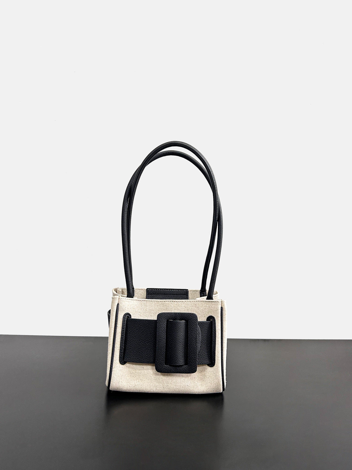 单肩腋下撞色帆布包包女式2024新款高级感小众休闲通勤托特包夏季