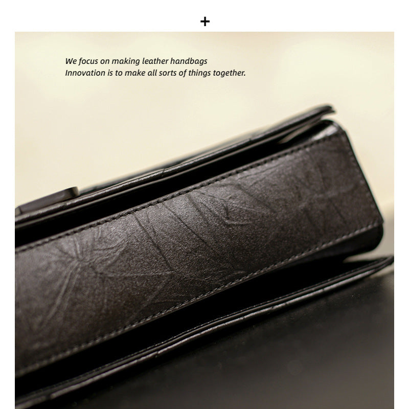 头层牛皮沙漏包2022秋冬新款褶皱菱格链条包b家单肩斜挎女通勤