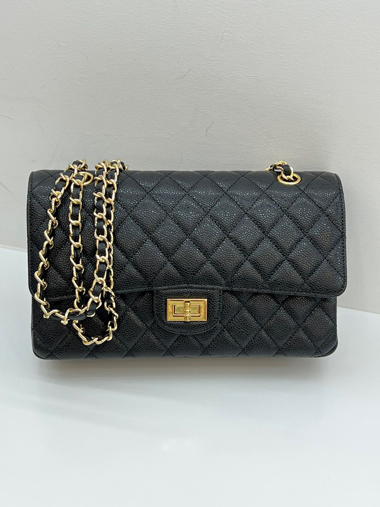 小香风链条包真皮鱼子酱菱格腋下包女新款高级感经典单肩斜挎方包