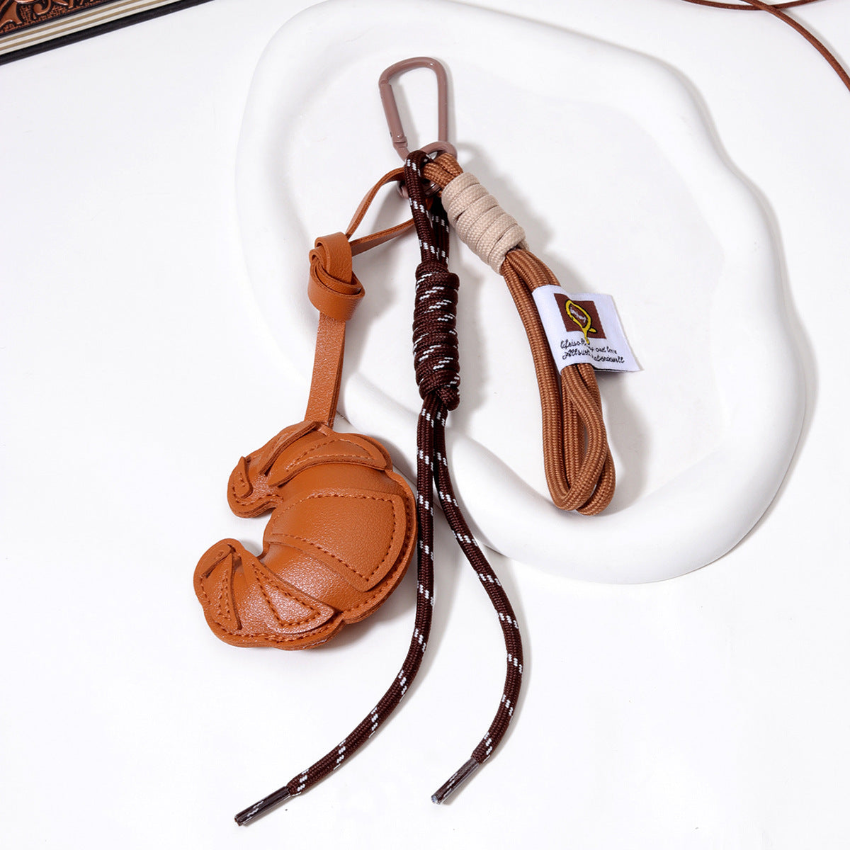 手工DIY碱水面包钥匙扣秋冬美拉德系可爱面包挂件学生情侣书包装