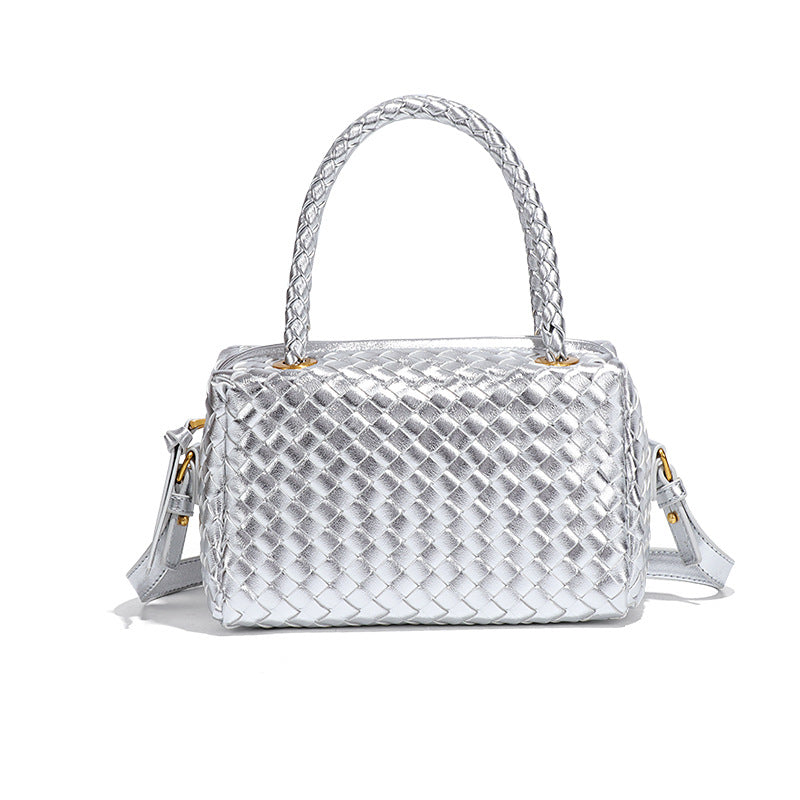 秋冬新款安可拉手提包潮流手工编织包包款时尚枕头包单肩斜挎女包