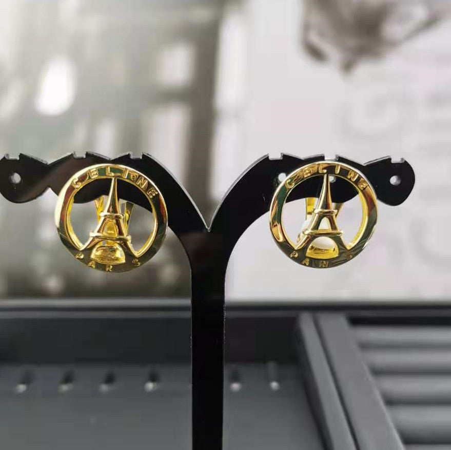 赛家新款耳夹女凯旋门复古时尚中古气质个性耳饰无耳洞款耳环