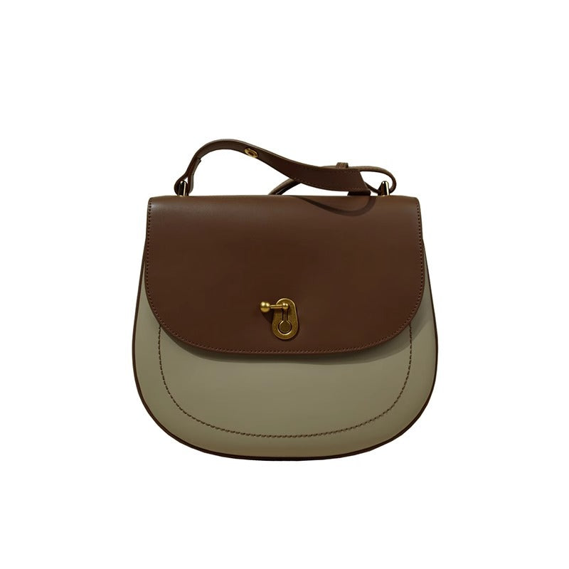 网红包包女2024时尚复古半圆马鞍包小众高级感质感单肩斜挎包代发