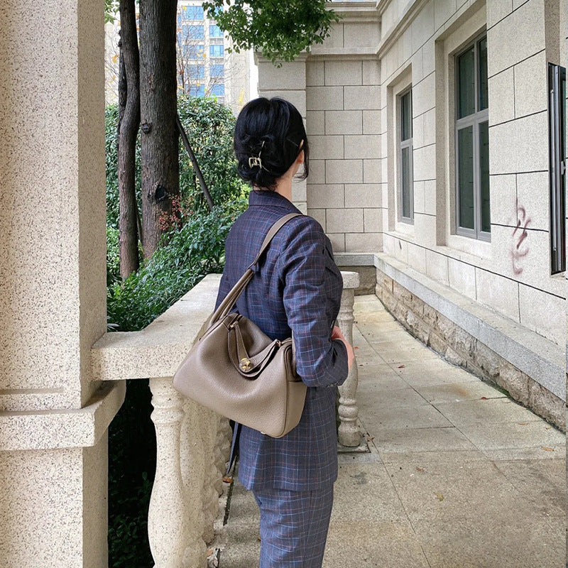 新款togo头层牛皮琳迪包真皮女包枕头包单肩包女士通勤斜挎包小包