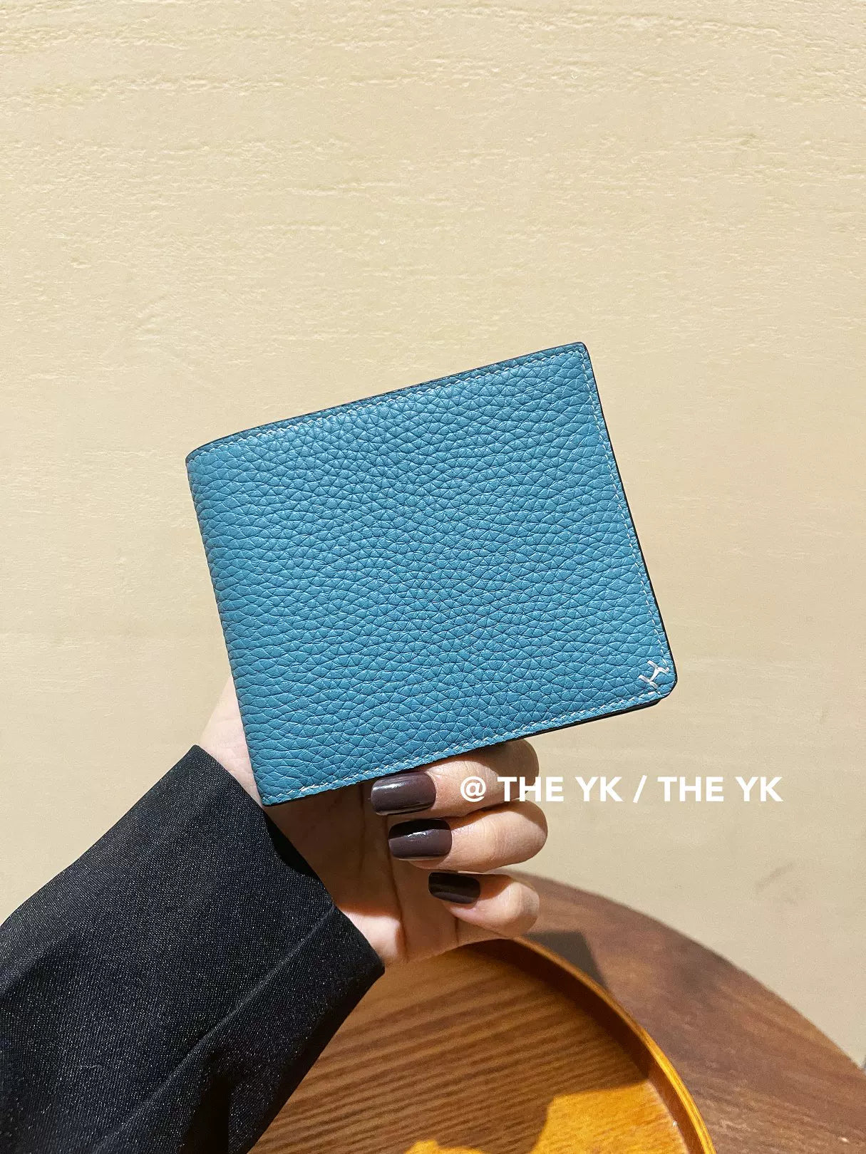 真皮刺绣H短款钱包男手掌纹翻盖证件包小巧卡包零钱包两折硬币包