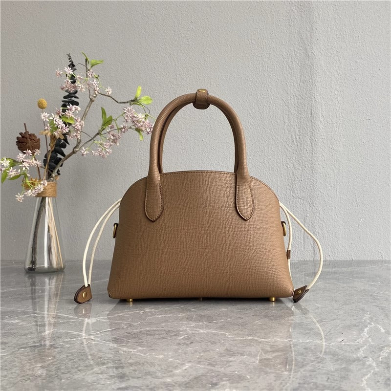 日韩潮包ins真皮手提百搭 手掌纹真皮贝壳包通勤质感包女一件代发