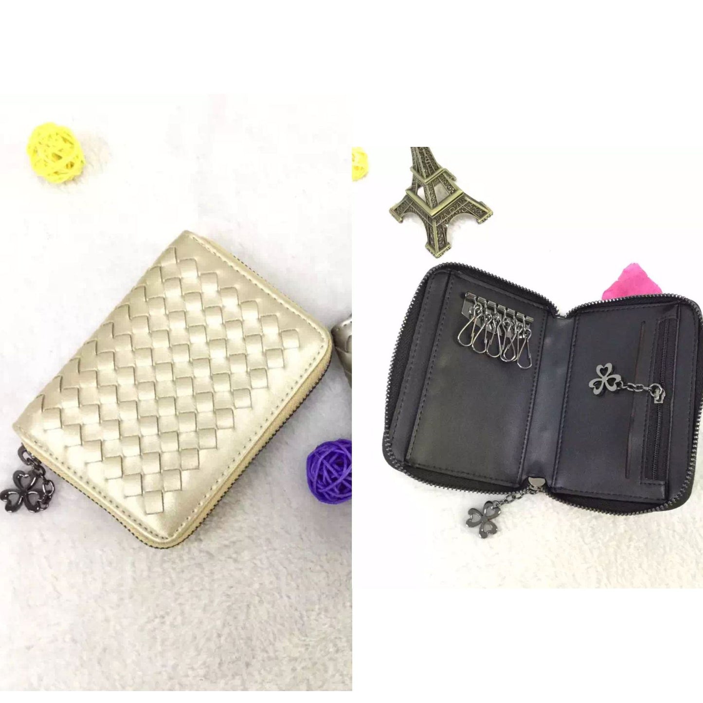 带镜子化妆盒口红包简约斜跨迷你小包个性链条百搭 ins少女唇膏盒