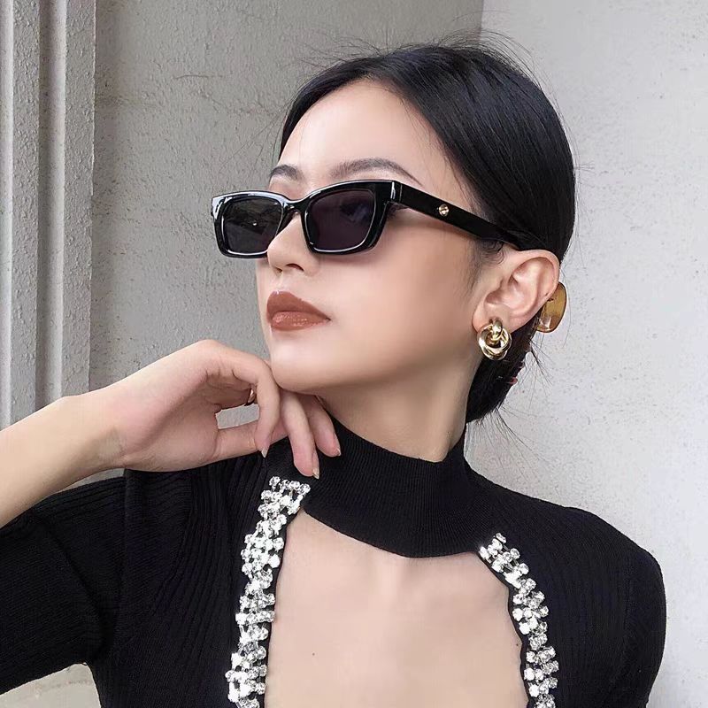 网红同款凹造型猫眼太阳镜出街百搭高级感防紫外线gm墨镜女高级感