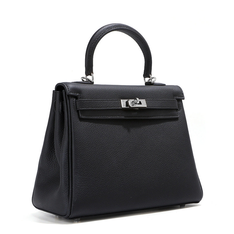 凯利包包头层牛皮大容量真皮女包铂金凯丽轻奢手提单肩斜挎包通勤