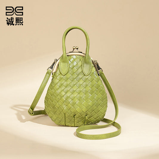 小众新款热卖夹子包手工编织女包时尚手拎贝壳包包休闲单肩斜跨包
