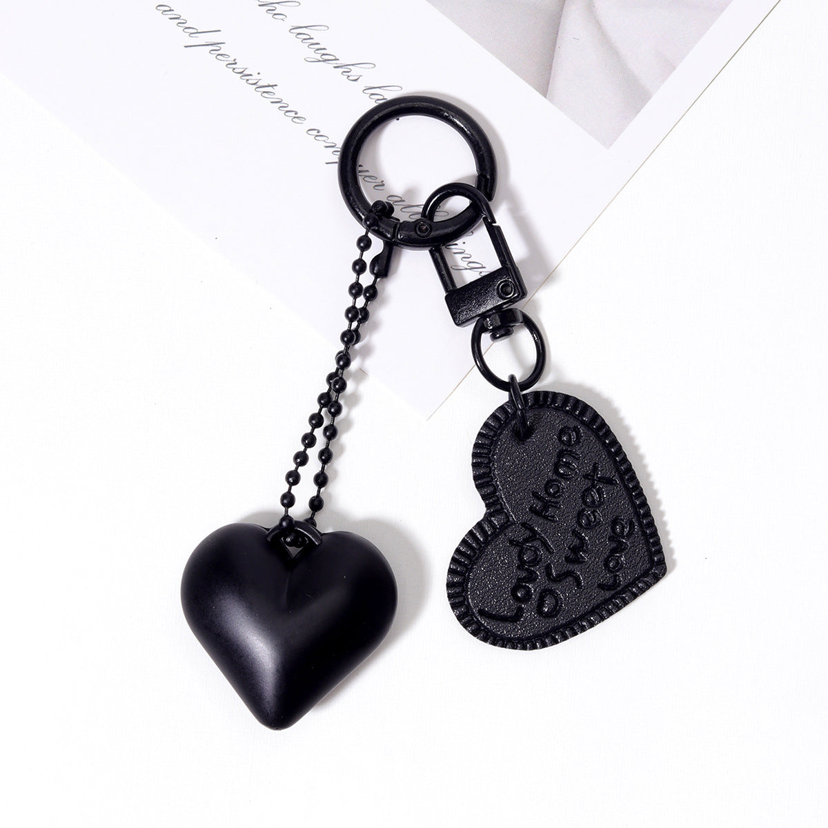 跨境热销磨砂质感亚克力包包挂件杯子挂饰挂件扎带时尚热销桃心