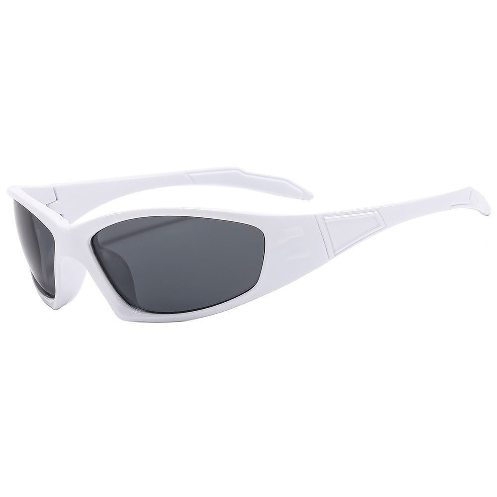 男女新款骑行太阳镜蒸汽朋克千禧年墨镜 潮流户外防紫外护目眼镜