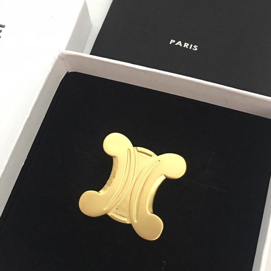 赛林家22新款凯旋门胸针女高级感气质中古风光面猪鼻高档别针