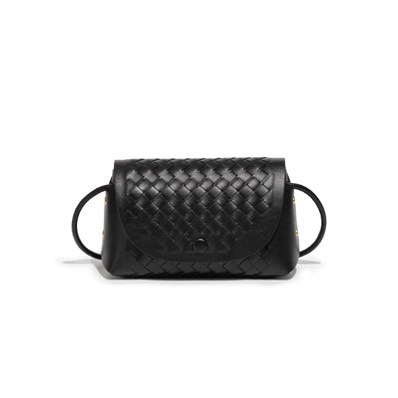 通勤百搭质感小包包清新时尚潮流手工编织包小众复古单肩斜跨女包