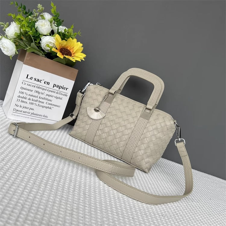 真皮手工编织女包外贸批发ins潮高级质感小众时尚手提单肩斜挎包