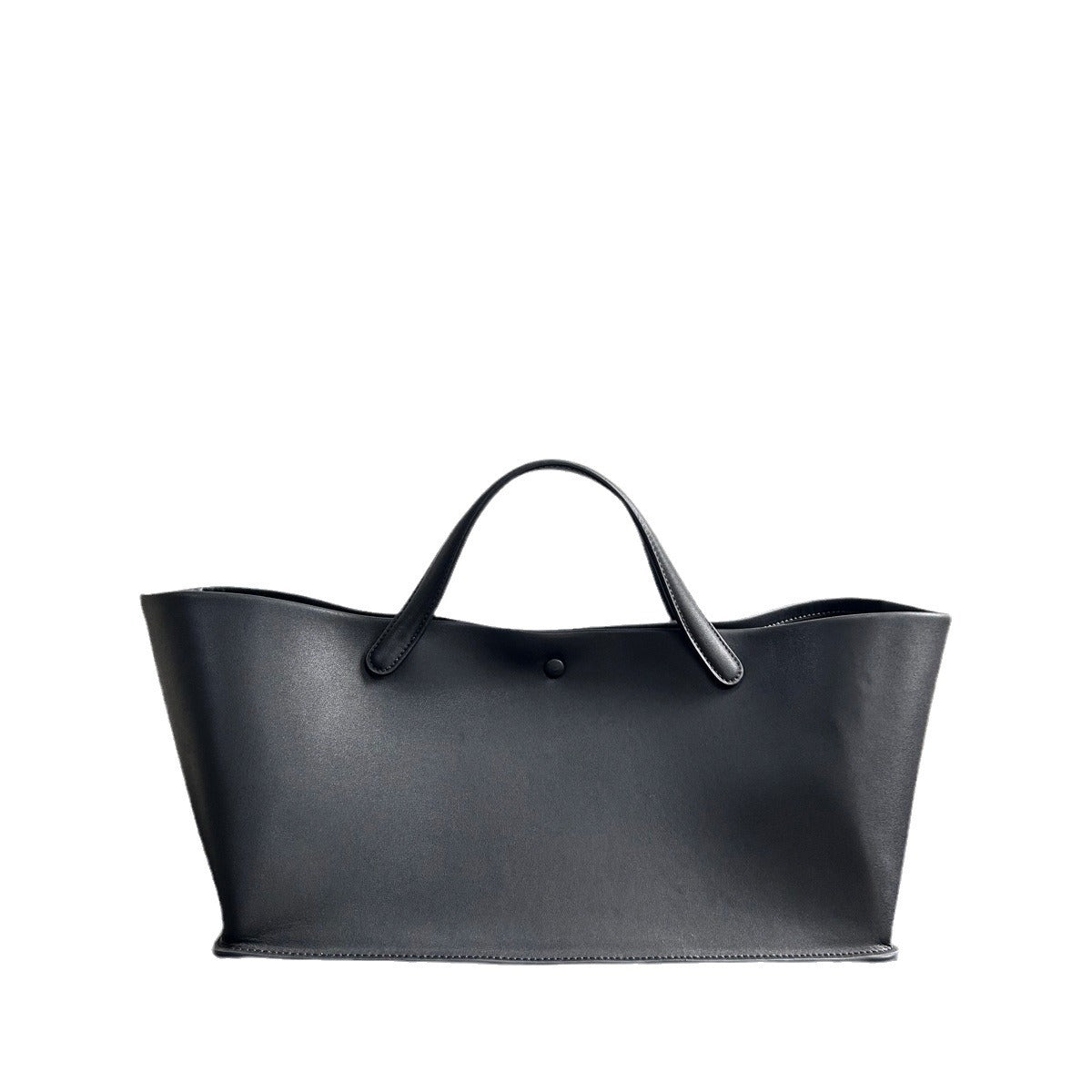 2024新款极简风手提包牛皮通勤大容量托特包轻奢高级感女包包