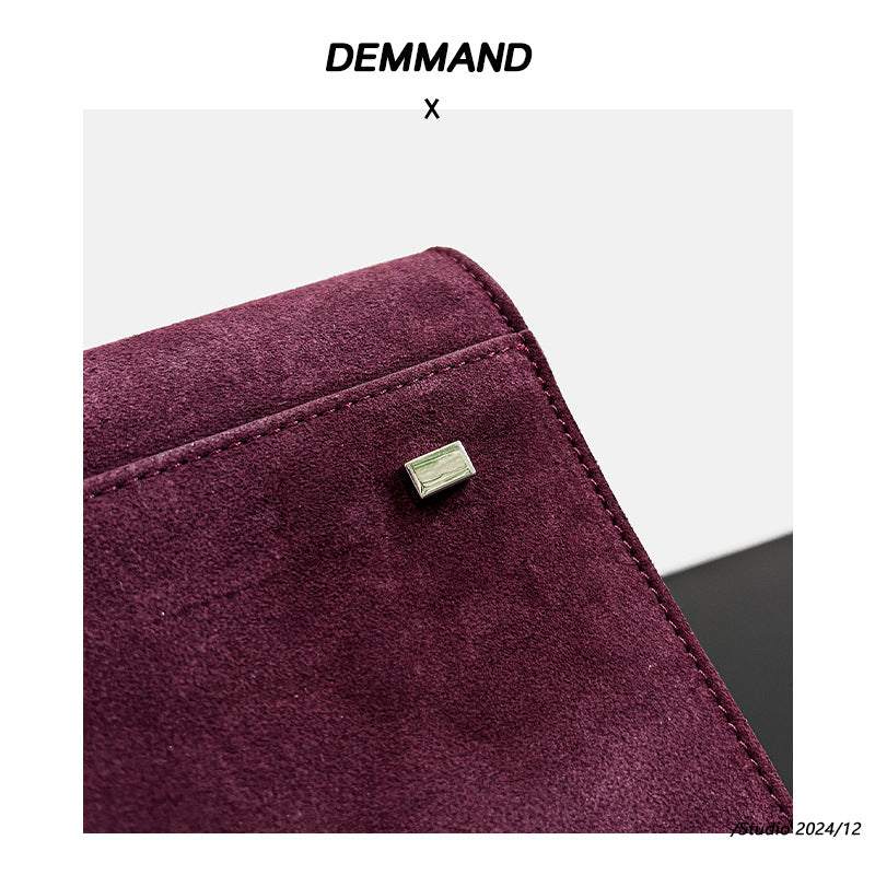 韩国小众董洁同款手提包绒面磨砂真皮托特包包女大容量复古通勤包