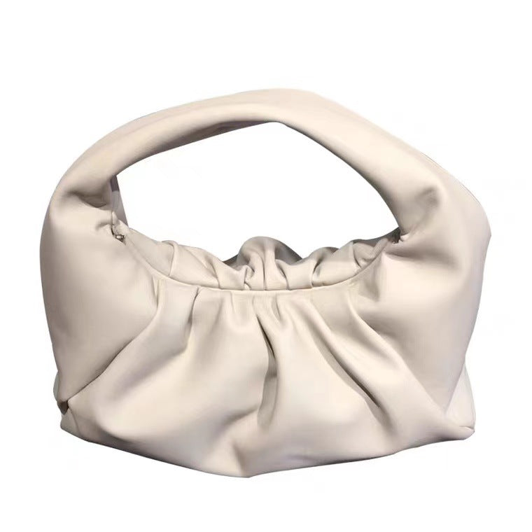 包包女2022新款女包牛角包pouch云朵包饺子包手提单肩包真皮女包