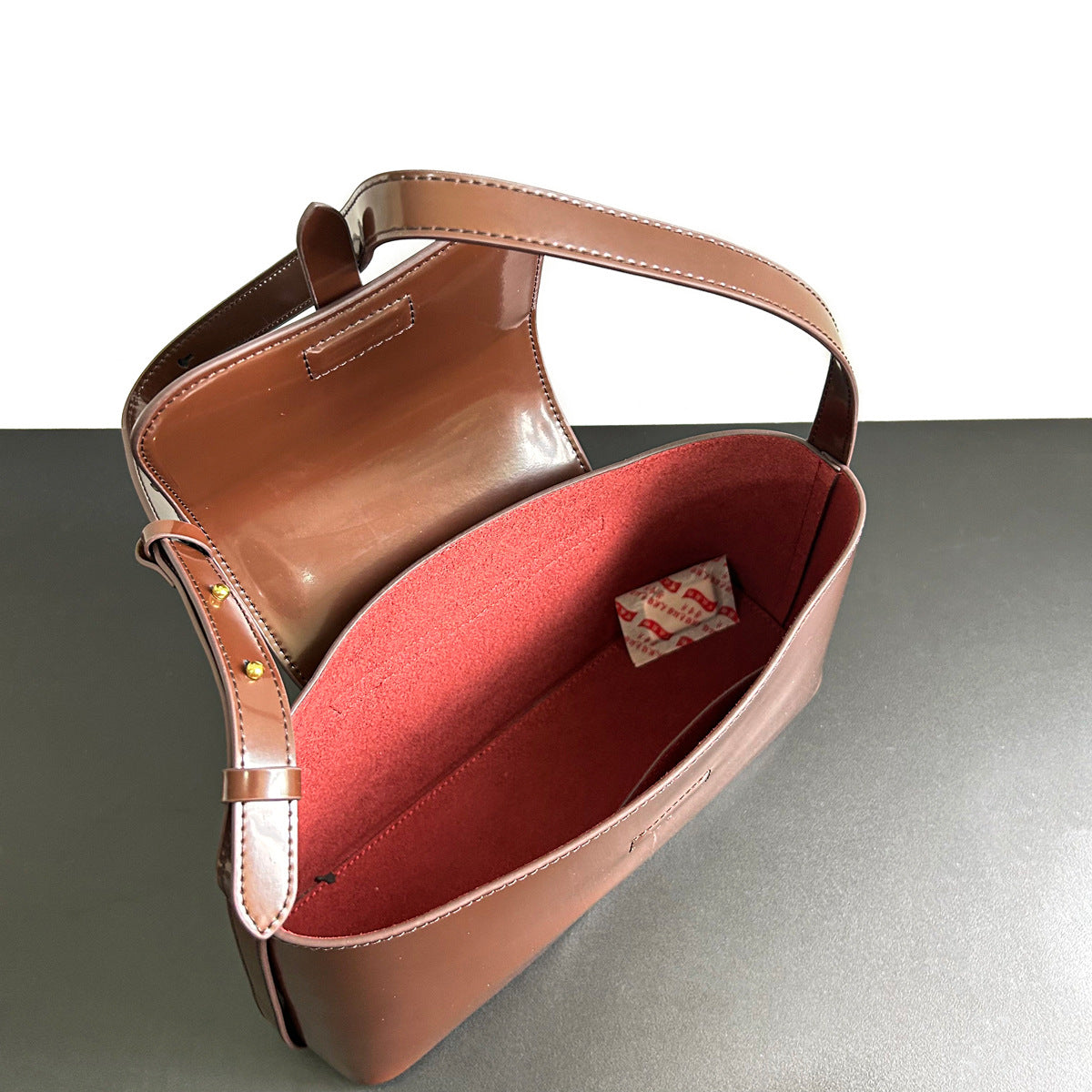 韩国2023小众牛皮腋下手提包可斜挎有延长肩带百搭休闲真皮牛皮