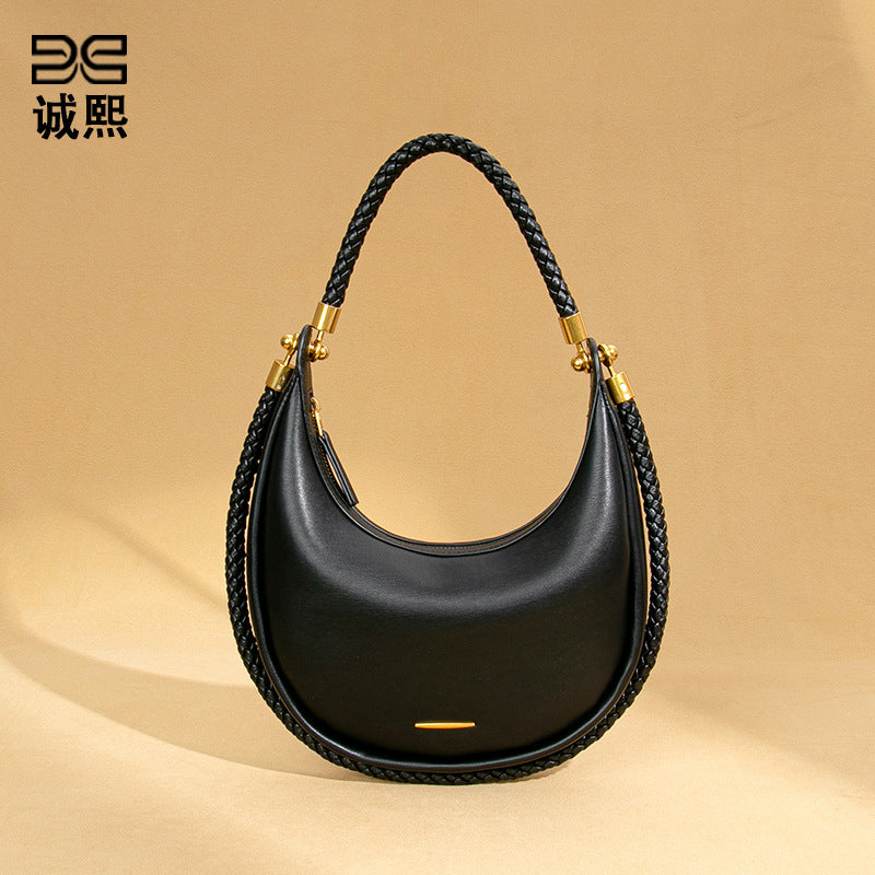 2025新品小众月牙包高级感时尚女包单肩腋下包质感潮流手提新月包