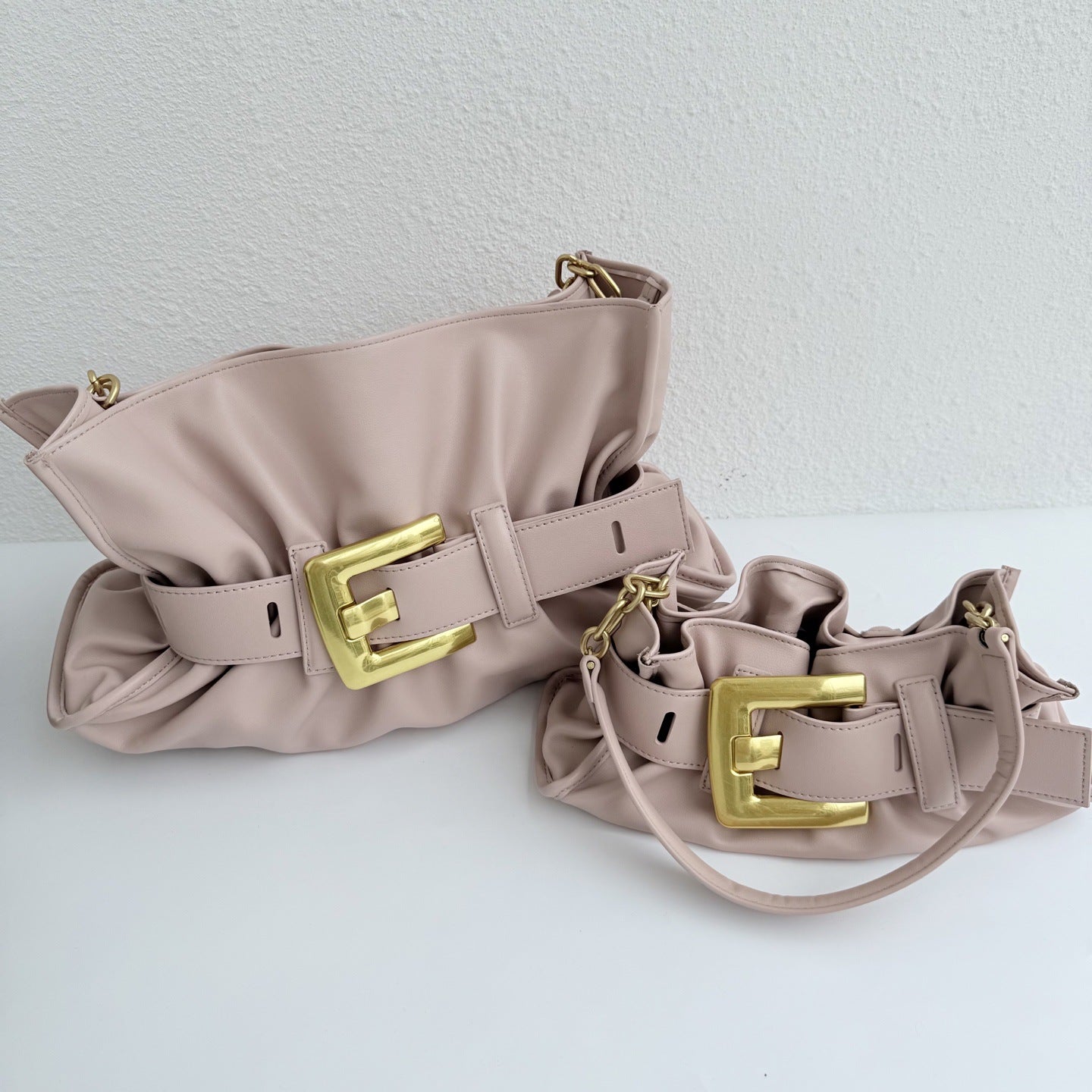 2025小众新款油蜡皮复古手提包高级质感PU皮百搭单肩斜挎包腋下包