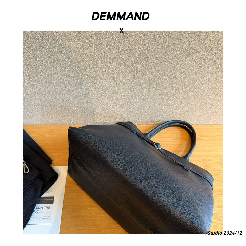 高级togo头层牛皮轻奢复古通勤包2024新款大容量手提包托特包包女