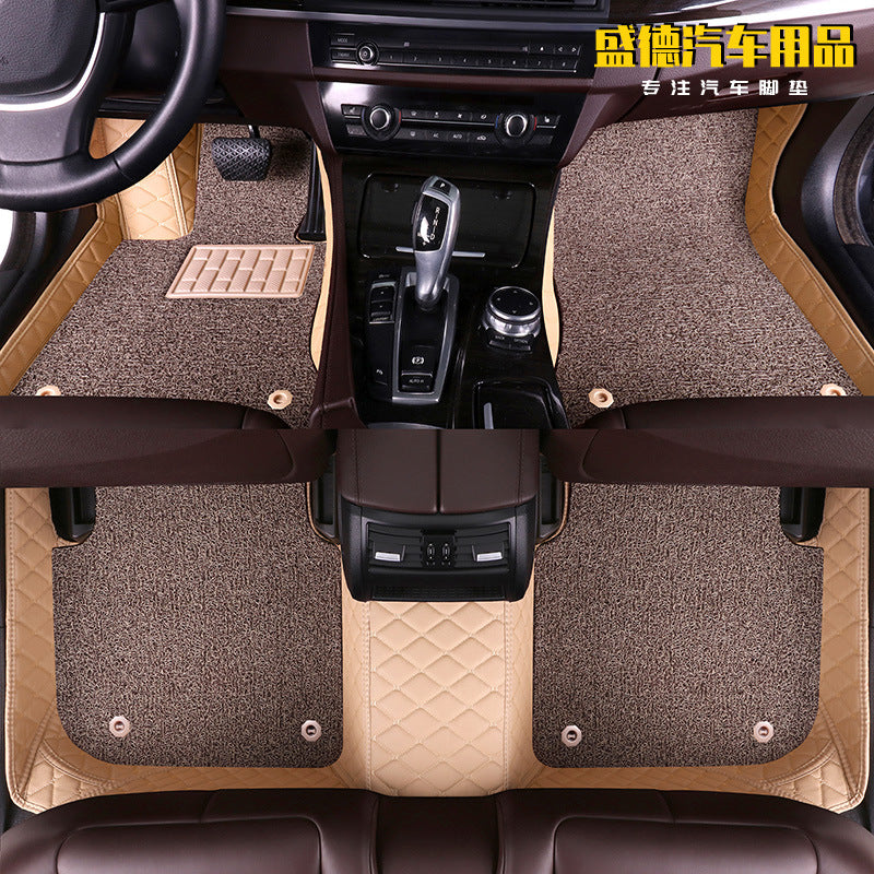 骥影特斯林双层脚垫适用于路虎发现神行者2揽胜星脉运动版新能源