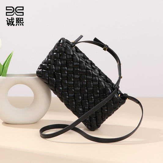 高级感小方包bags洋气单肩小包时尚百搭手机包简约编织精致斜挎包