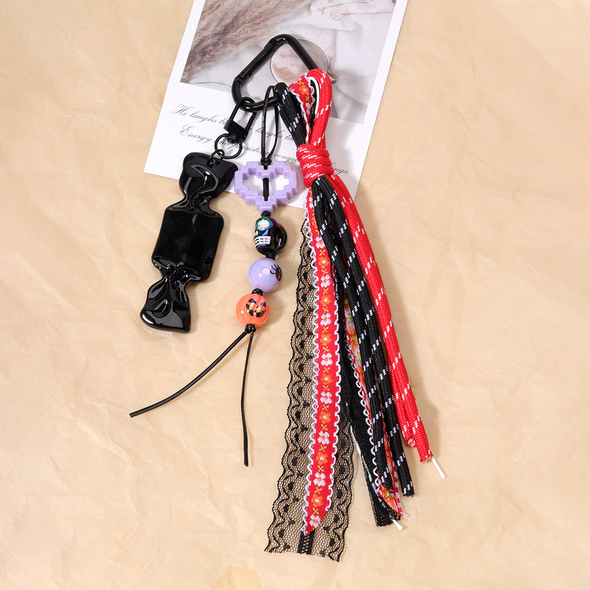 跨境热销万圣节组合挂绳多元素DIY挂件跨境节日装饰派对礼品挂链