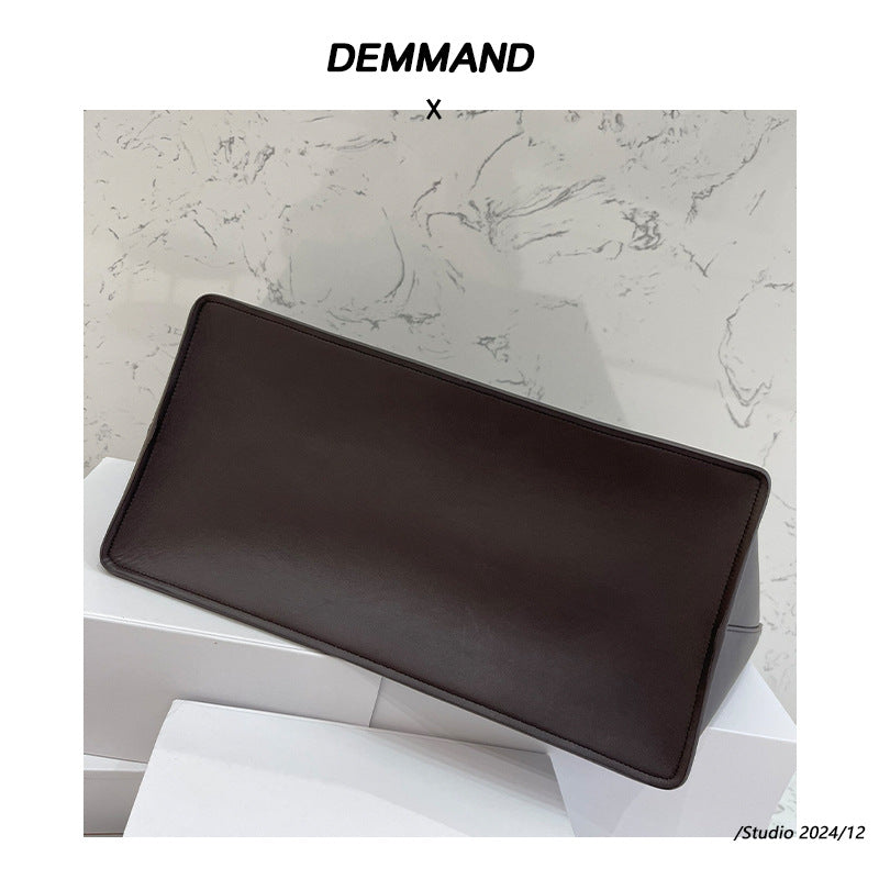 法式小众包包真皮女士手提包休闲百搭高级感大容量通勤斜挎托特包