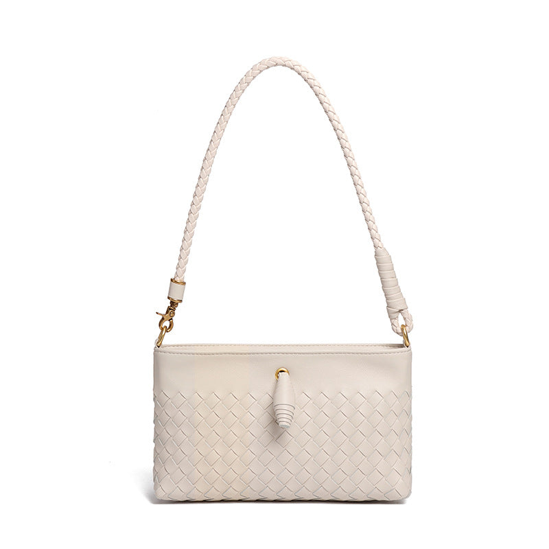 新款百搭手工编织包包简约潮流单肩腋下女包通勤大容量单肩斜挎包