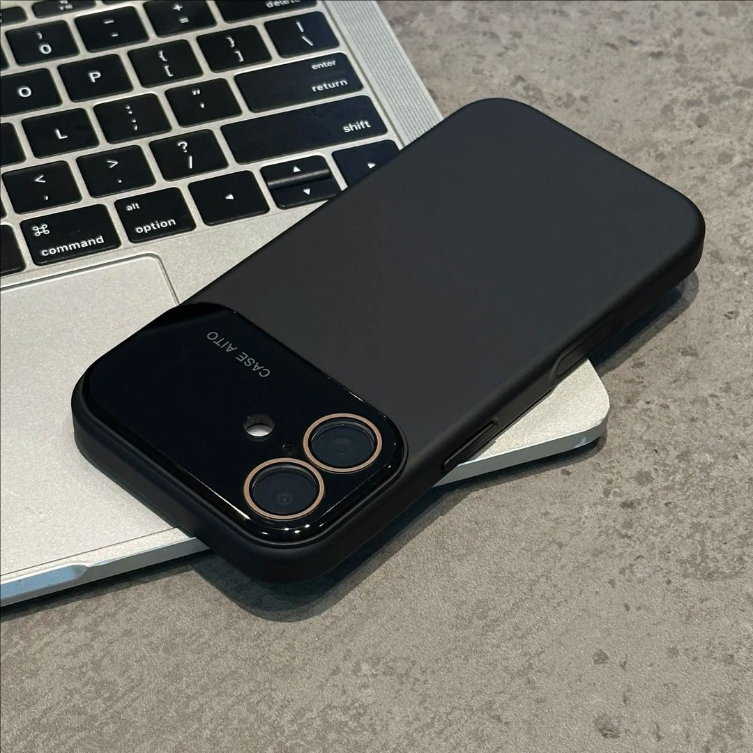 ins风跨境爆款液态大视窗苹果17Promax手机壳纯色iPhone16软硅胶