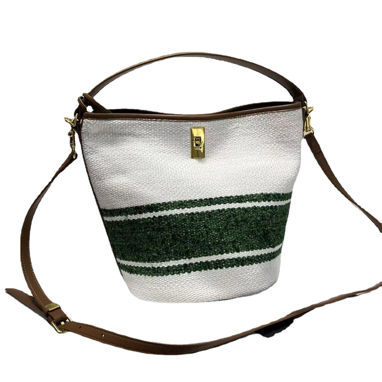 夏季帆布包包女2022新款今年流行托特包上班手工编织大容量水桶包