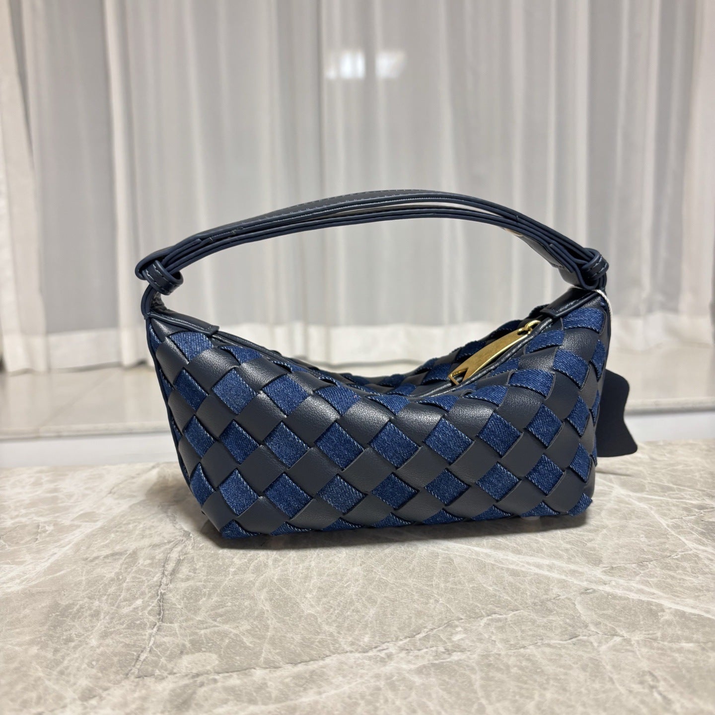 2025春季新款编织真皮手拎饭盒包小众设计简约跨境单肩斜挎女包包