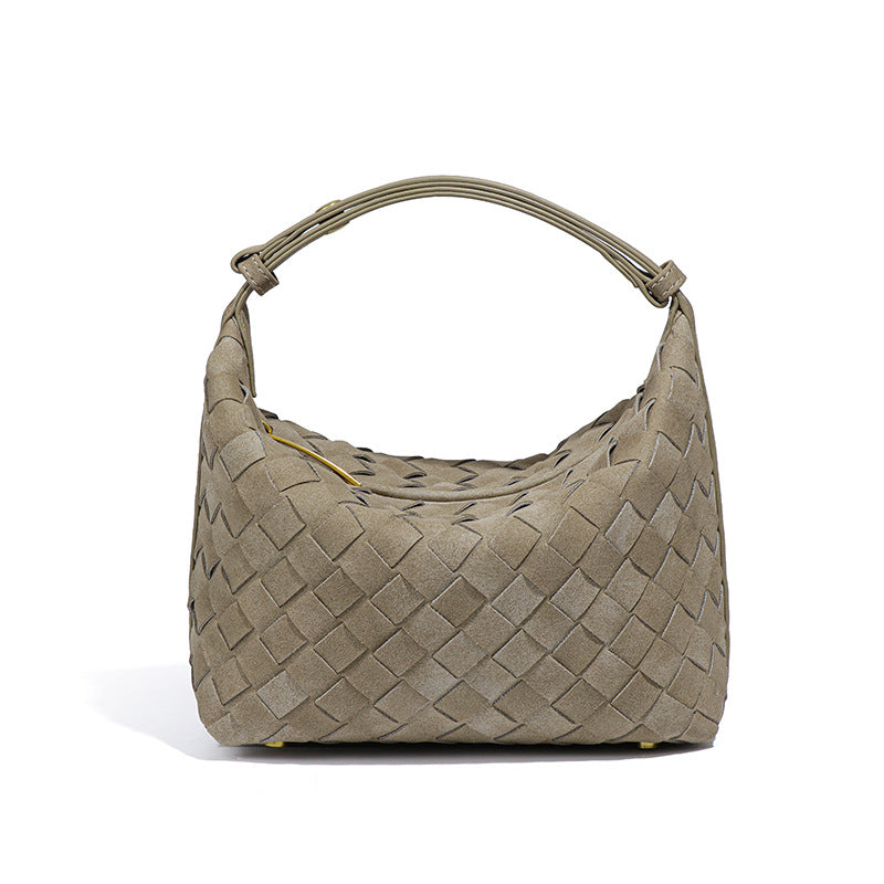 2025年秋冬新款磨砂编织手拎饭盒包小巧百搭迷你便当包手提女包包