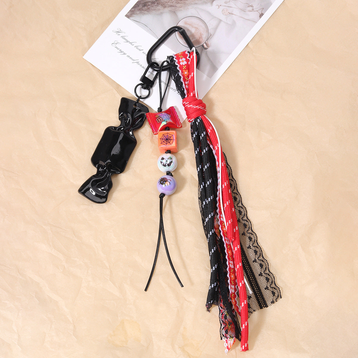 跨境热销万圣节组合挂绳多元素DIY挂件跨境节日装饰派对礼品挂链