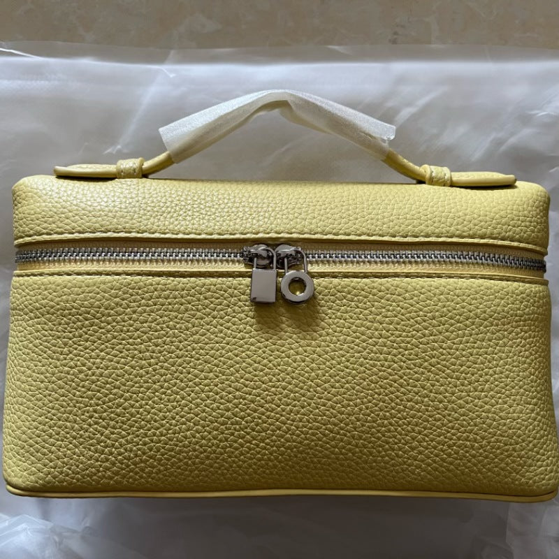 跨境LP饭盒包lp19盒子包真皮女包gigi同款piana手提单肩斜跨包女