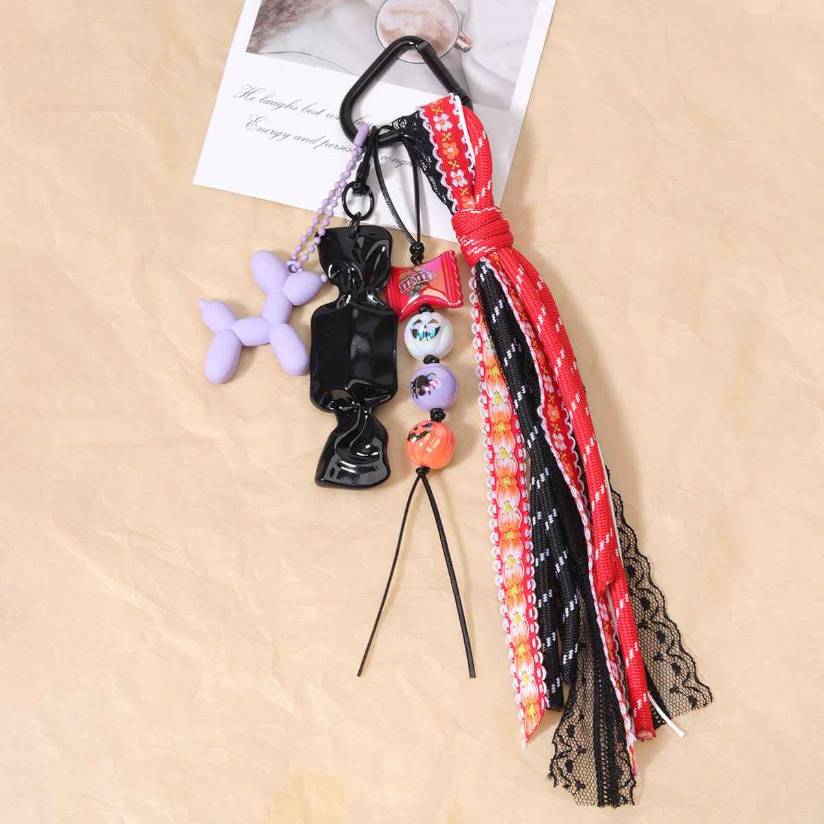 跨境热销万圣节组合挂绳多元素DIY挂件跨境节日装饰派对礼品挂链