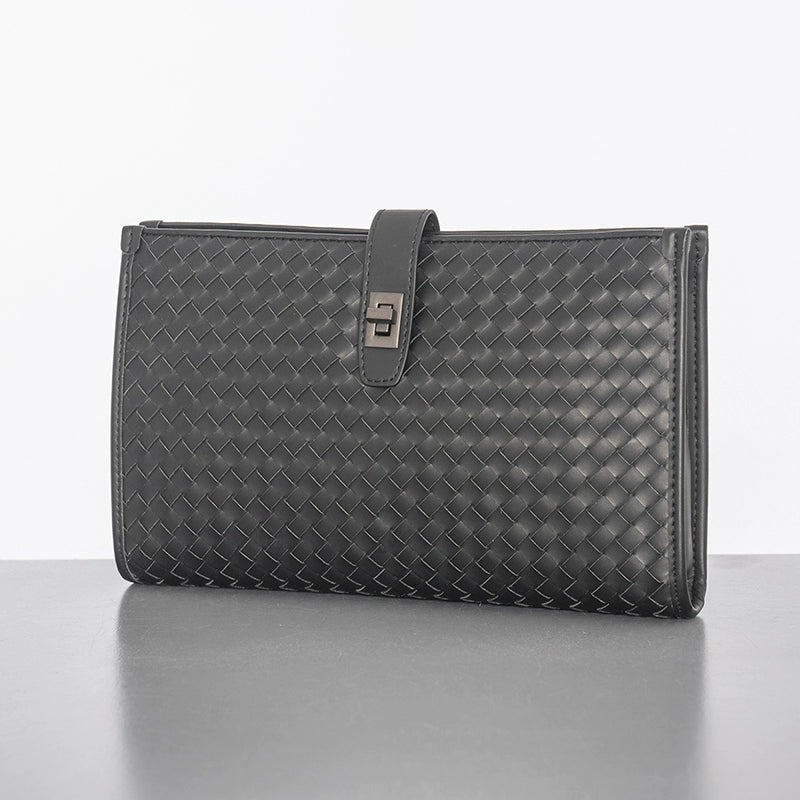 X&BV新款编织手包男真皮2021新款休闲商务大容量手抓包男士手拿包