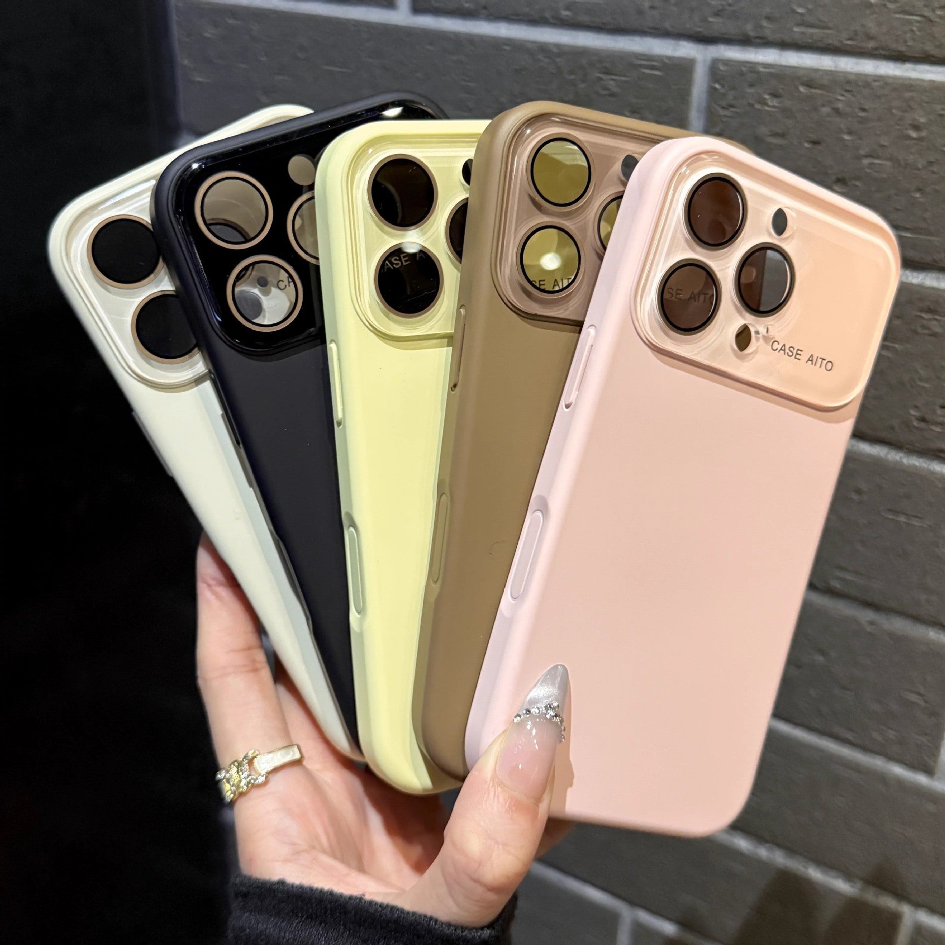 跨境彩色波点液态大视窗适用苹果17Promax手机壳简约iPhone16软套