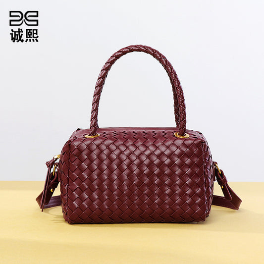 秋冬新款安可拉手提包潮流手工编织包包款时尚枕头包单肩斜挎女包