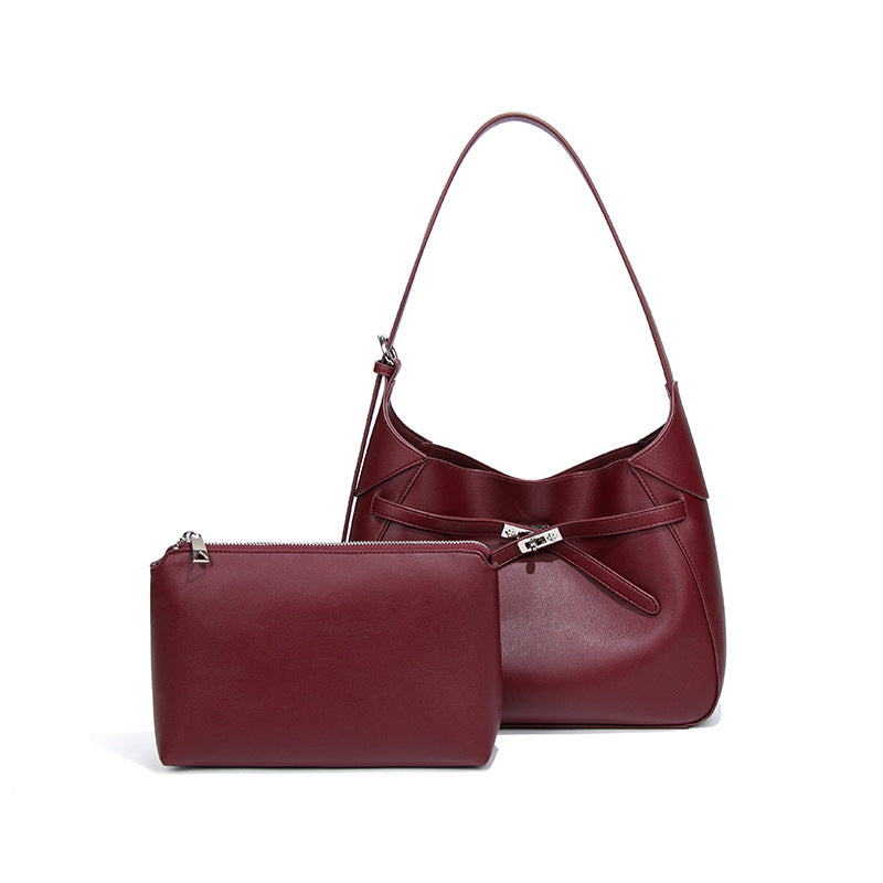 高级感百搭子母托特包复古潮流大容量手提女包小众单肩腋下凯利包