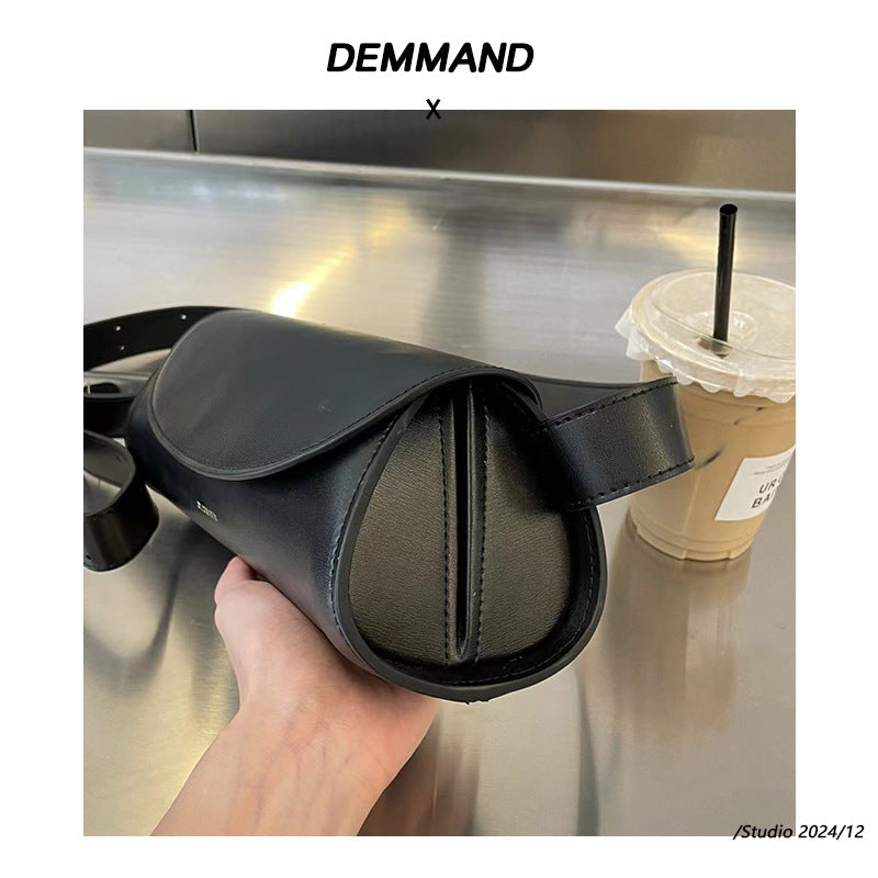 法式纯色包包女质感腋下单肩包女款2024新款设计感小众百搭圆筒包