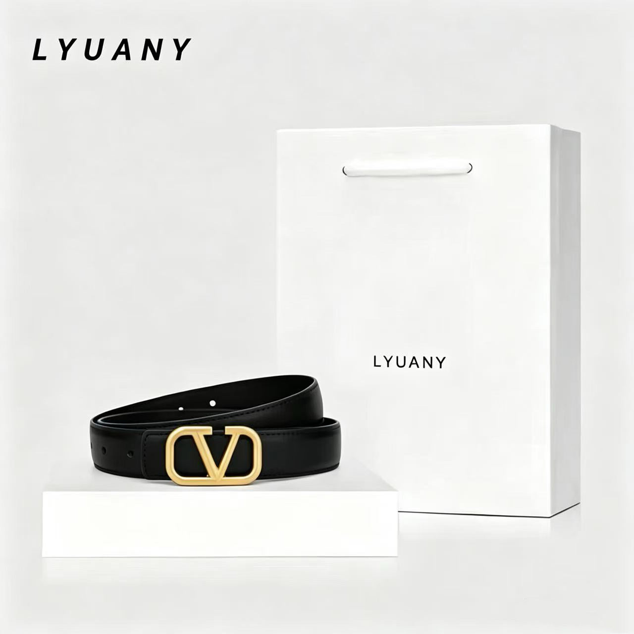 V家新款女士腰带皮带时尚腰带经典百搭通用时尚皮高级感裤带