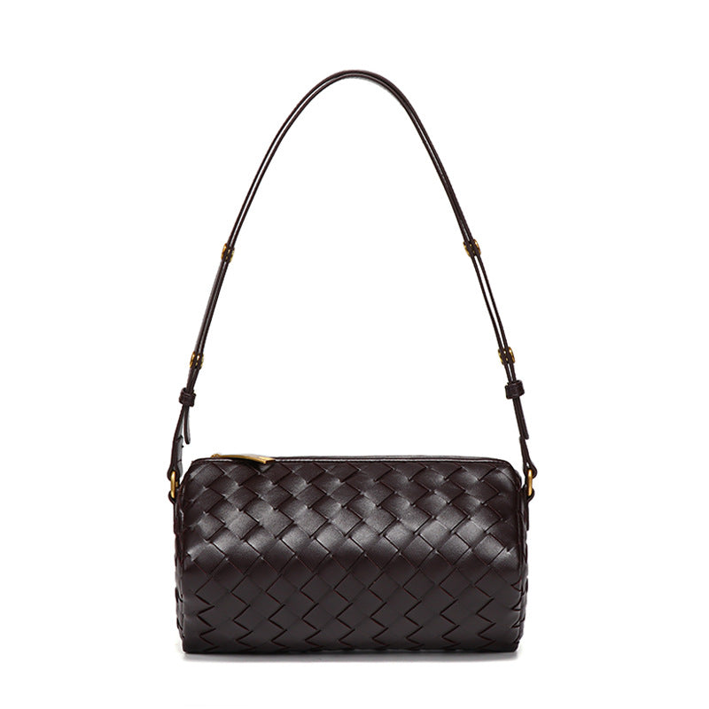 百搭韩版小众单肩腋下女包编织潮流复古手提相机包休闲斜挎笔筒包